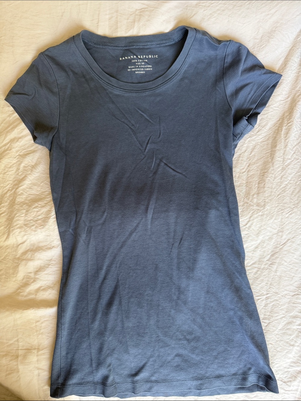 Banana Republic Short-Sleeve Crewneck Tee in Slate Blue